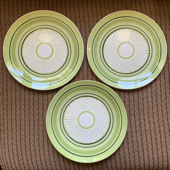 Vtg MCM Taylor Ironstone Green Span Dish - Picture 1 of 11